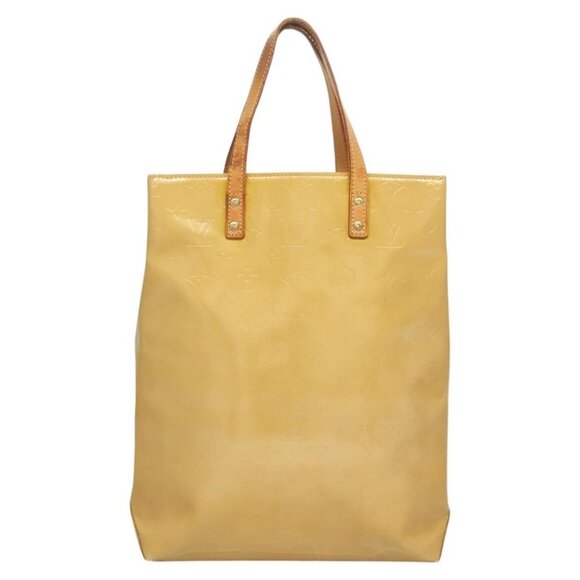 LOUIS VUITTON Monogram Vernis Reade MM Hand Bag Beige M91141 LV Auth BA3199 - Picture 2 of 16